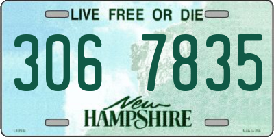 NH license plate 3067835