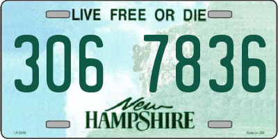 NH license plate 3067836