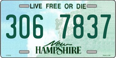 NH license plate 3067837