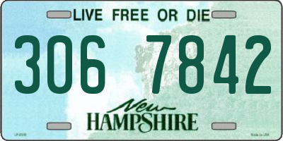 NH license plate 3067842