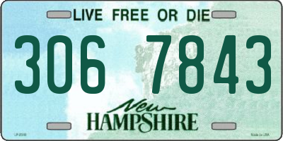 NH license plate 3067843