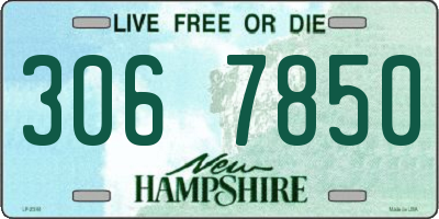 NH license plate 3067850