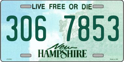 NH license plate 3067853
