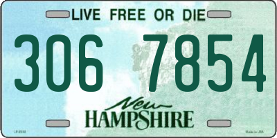 NH license plate 3067854