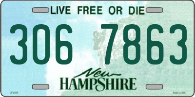 NH license plate 3067863