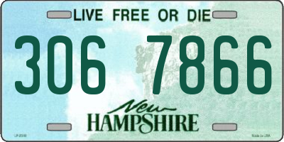 NH license plate 3067866