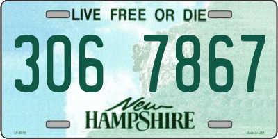 NH license plate 3067867