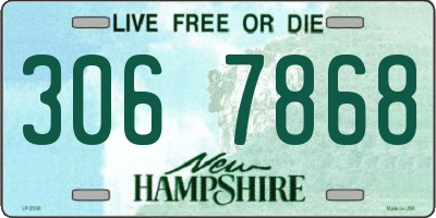 NH license plate 3067868