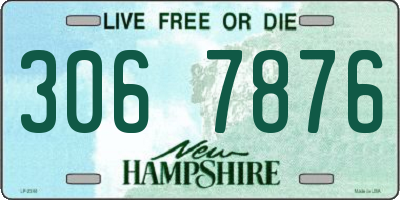 NH license plate 3067876
