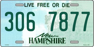 NH license plate 3067877