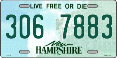 NH license plate 3067883
