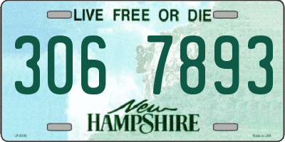 NH license plate 3067893