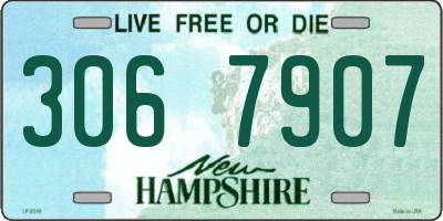 NH license plate 3067907