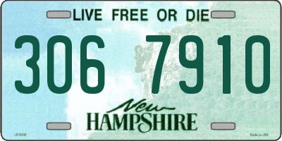 NH license plate 3067910