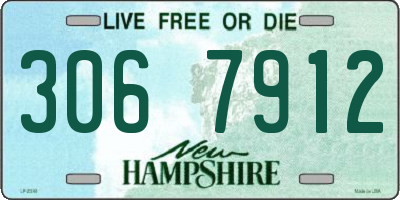 NH license plate 3067912