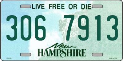NH license plate 3067913