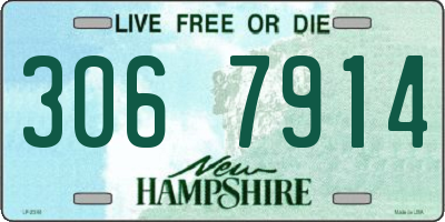 NH license plate 3067914