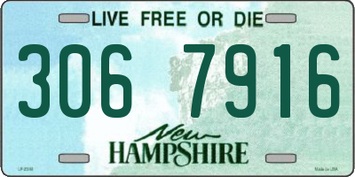 NH license plate 3067916