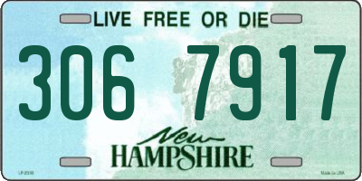 NH license plate 3067917