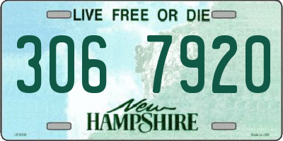 NH license plate 3067920