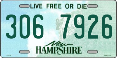 NH license plate 3067926