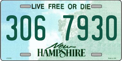 NH license plate 3067930