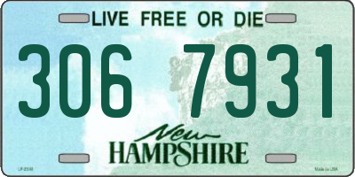 NH license plate 3067931