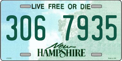 NH license plate 3067935