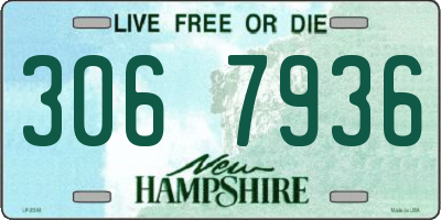 NH license plate 3067936