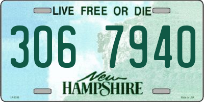 NH license plate 3067940