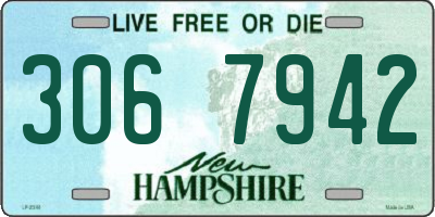 NH license plate 3067942