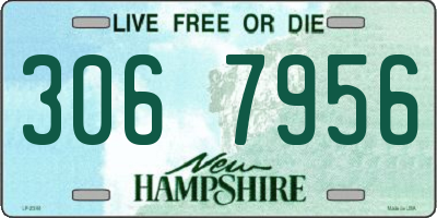 NH license plate 3067956
