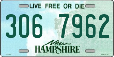 NH license plate 3067962