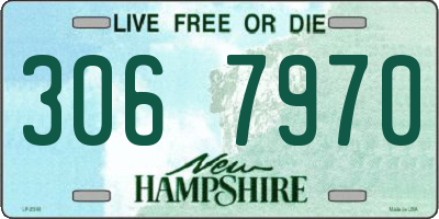 NH license plate 3067970