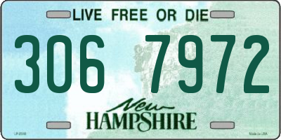 NH license plate 3067972