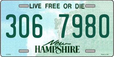 NH license plate 3067980