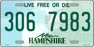 NH license plate 3067983