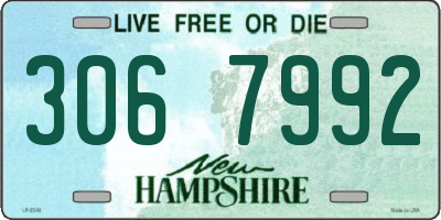 NH license plate 3067992