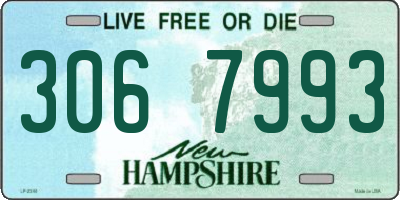 NH license plate 3067993
