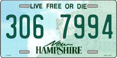 NH license plate 3067994