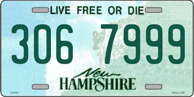NH license plate 3067999