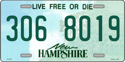 NH license plate 3068019
