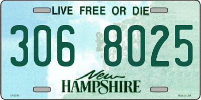 NH license plate 3068025