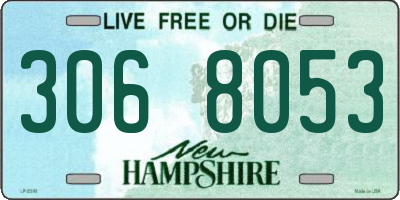 NH license plate 3068053