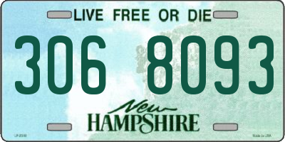 NH license plate 3068093