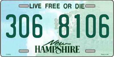 NH license plate 3068106