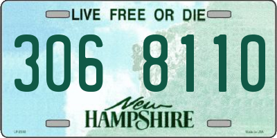 NH license plate 3068110