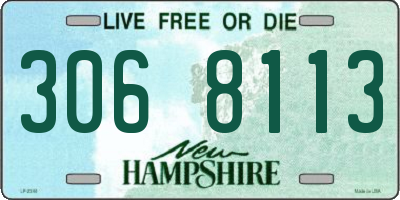 NH license plate 3068113