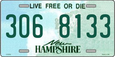NH license plate 3068133