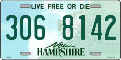 NH license plate 3068142